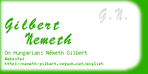 gilbert nemeth business card