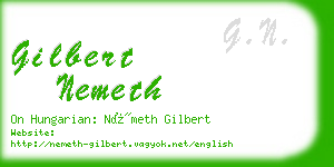 gilbert nemeth business card